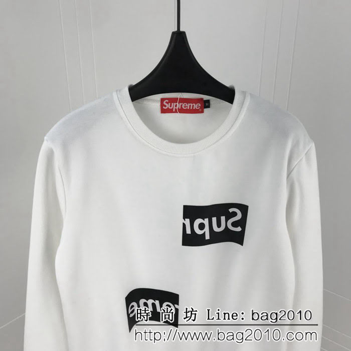 SUPREME 18秋冬新款 純棉加絨 白色衛衣 男女同款 ydi1758
